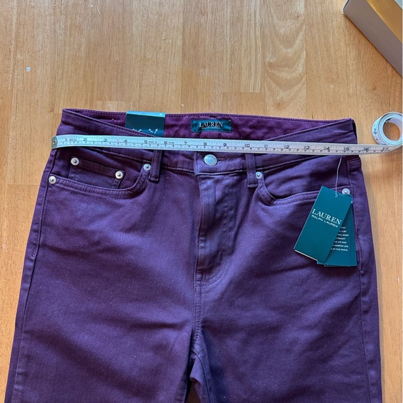 NWT - Lauren Ralph Lauren Red Wash Piper Skinny Ankle Pants - Picture 8 of 12